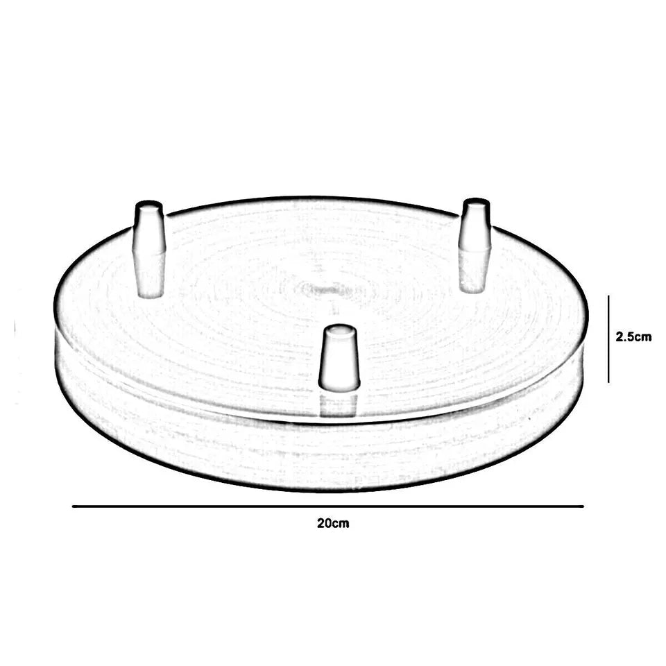 Multi-outlet ceiling rose, 3-way outlet five colors~2146