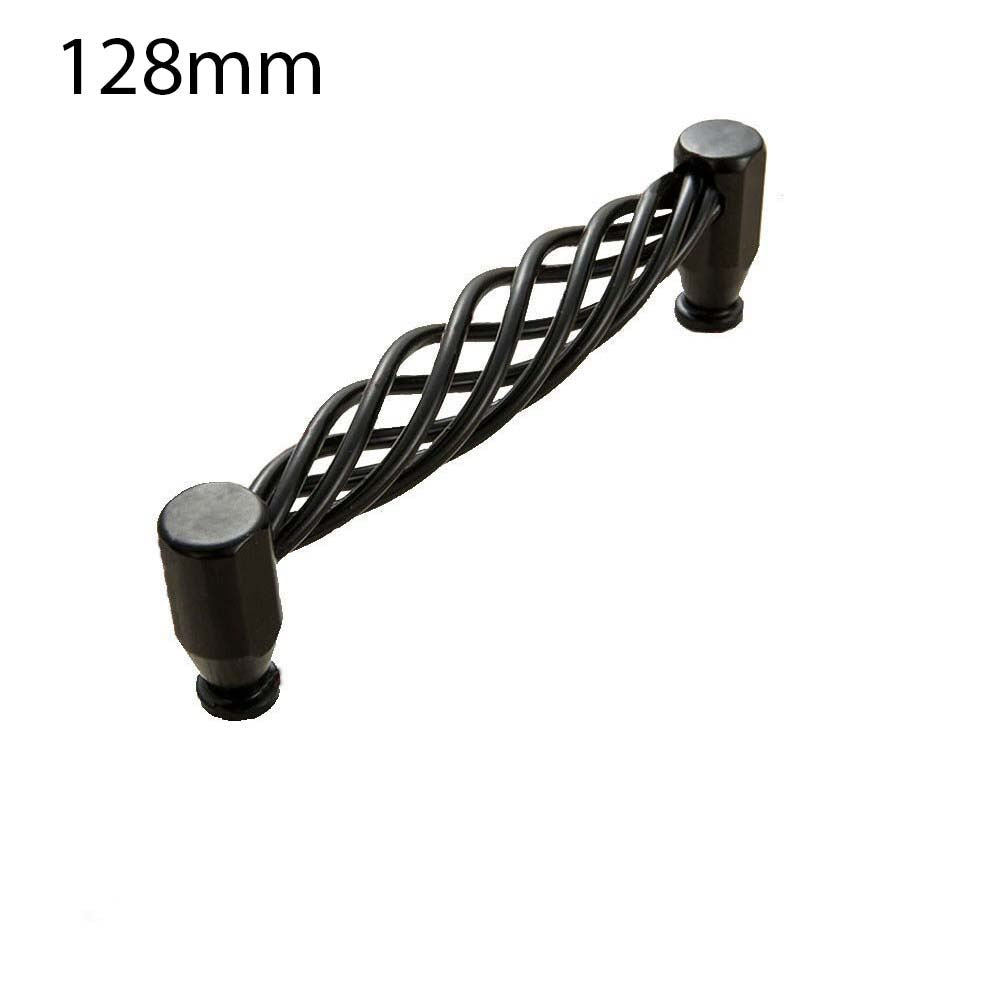 Modern Kitchen Cabinet - Drawer Pulls & Door Furniture Handles in Black ~1330
