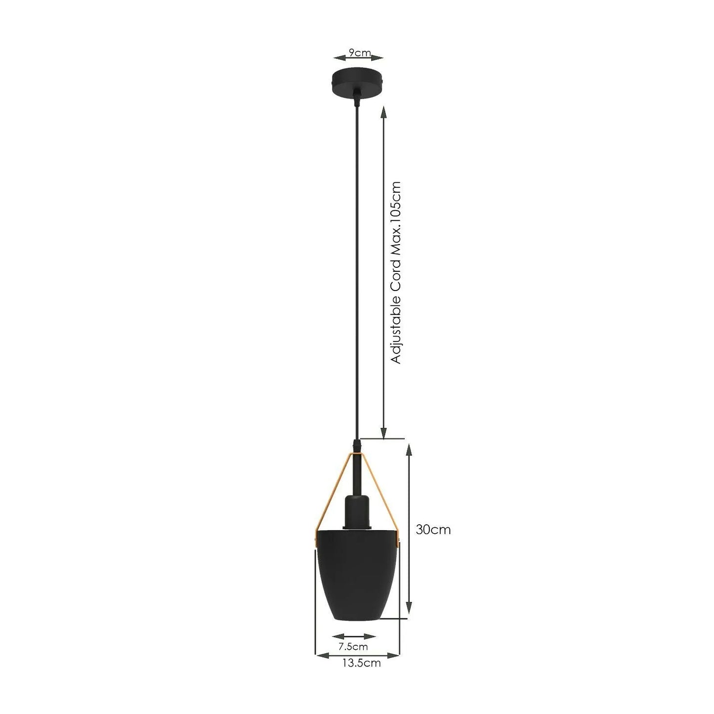 2 Pack Vintage Pendant Ceiling Light Black~4352