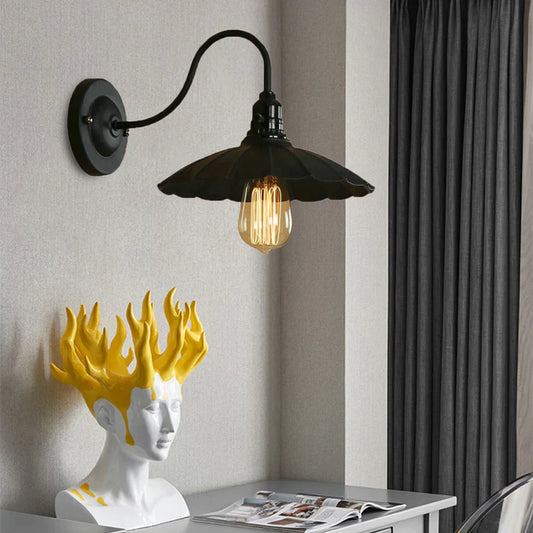 Black Retro Vintage Industrial Wall Lights Rustic Sconce Lamp Fixture~2676