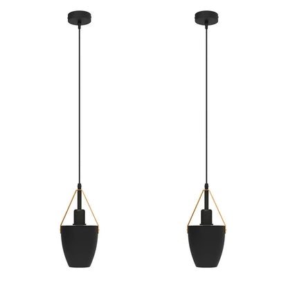 2 Pack Vintage Pendant Ceiling Light Black~4352
