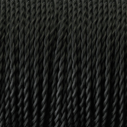 1M/5M/10M Black 2 Core Twisted Electric Fabric Cable~1769