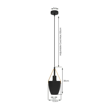 2 Pack Vintage Pendant Ceiling Light Black~4352