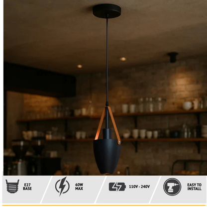 2 Pack Vintage Pendant Ceiling Light Black~4352