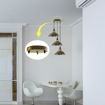 Multi-outlet ceiling rose, 3-way outlet five colors~2146