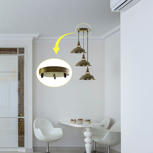 Multi-outlet ceiling rose, 3-way outlet five colors~2146